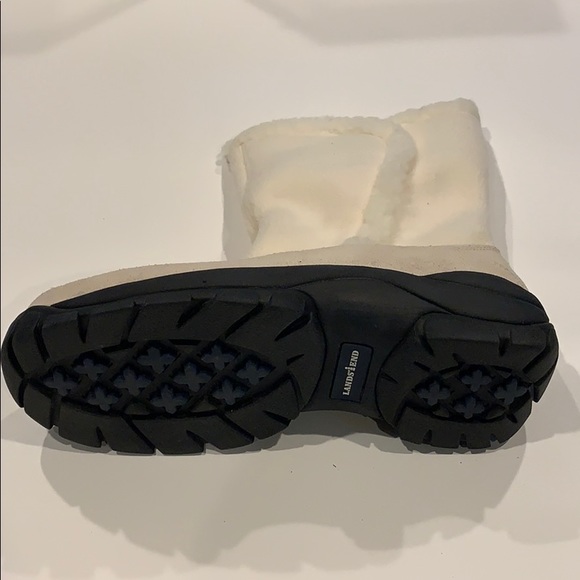 New Lands' End Ivory Sherpa Marinac Boots 7.5 - Picture 7 of 7